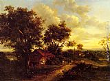 A Landscape With A Cottage Near Dorking by Patrick Nasmyth